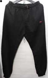 Спортивные штаны мужские на флисе (черный) оптом 25196078 02-22