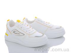 Кроссовки, Ideal оптом T03 white-yellow