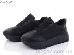 Кроссовки, Ailaifa оптом 2382 all black піна
