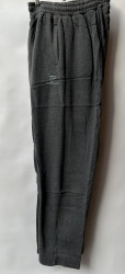 Спортивные штаны мужские БАТАЛ на флисе (серый) оптом 48560173 01-2