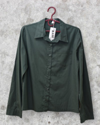 Рубашки женские BASE (темно-зеленый) оптом 56728310 A2216-3