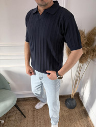 Поло мужские (тёмно - синие) оптом 68047513 565-75