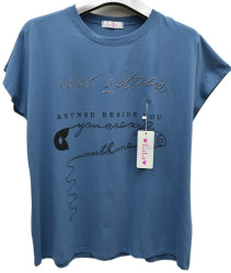 Футболки женские БАТАЛ оптом 25678904 5568-217