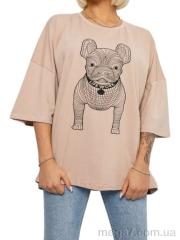 Футболка, Massmag оптом 3008 бежевий