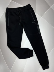 Спортивные штаны мужские на флисе (черный) оптом Турция 51843072 01-3