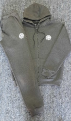 Спортивные костюмы мужские на флисе (серый) оптом 36081947 03-24