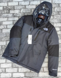 Куртки зимние мужские (черный-серый) оптом 63125478 07-14