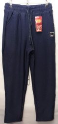 Спортивные штаны женские БАТАЛ на меху (темно синий) оптом 86453021 SY2063-5