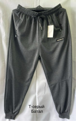 Спортивные штаны мужские БАТАЛ (серый) оптом 87253091 2419-11