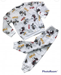 Ночные пижамы детские с начесом оптом NATALI 13280465 01 -2