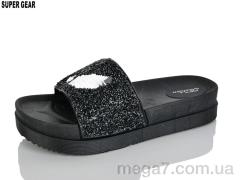 Шлепки, Super Gear оптом 01-752 black