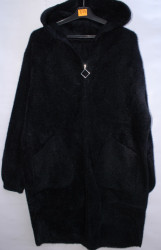Пальто женские БАТАЛ (black) оптом 10539468 12-3