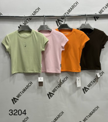 Футболки женские (оливка) оптом 08967354 3204-22