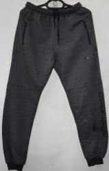 Спортивные штаны мужские на флисе (gray) оптом 10489763 05-38