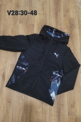 Куртки демисезонные юниор (черный) оптом 65091784 12 V28-20