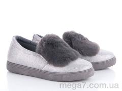 Слипоны, Ok Shoes оптом 1666-3 grey