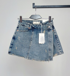 Юбка-шорты джинсовые женские оптом 37085219 001-1