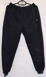 Спортивные штаны мужские на флисе (black) оптом 53807612 03-18