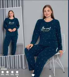 Ночные пижамы женские БАТАЛ оптом 30254176 20583-4
