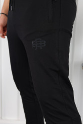 Спортивні штани чоловічі БАТАЛ (чорний) оптом 2BRO 