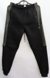 Спортивные штаны мужские (black) на флисе оптом 78632954 03-18