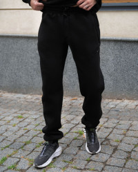 Спортивные штаны мужские на флисе (черный) оптом КLM 83271605 102-3
