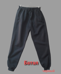 Спортивные штаны мужские БАТАЛ с начесом оптом 42681059 01-6