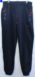 Спортивные штаны мужские на байке (dark blue) оптом 47289610 5939-24