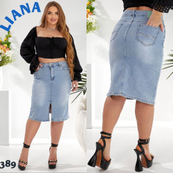 Спідниці джинсові жіночі БАТАЛ оптом Liana 