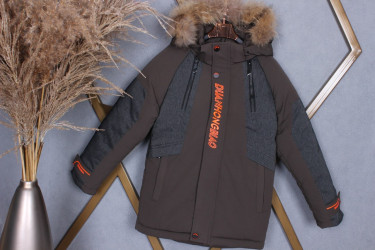 Куртки зимние подростковые (коричневый) оптом Китай 57619243 D-83-145
