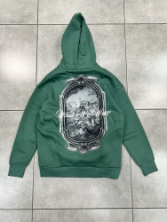 Худі чоловічі на флісі оптом THREE BLACK 