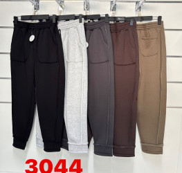 Спортивные штаны женские на флисе БАТАЛ (мокко) оптом 68390251 3044-135