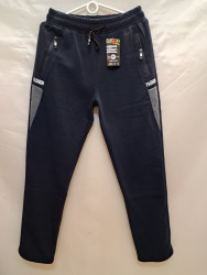 Спортивные штаны мужские на флисе (dark blue) оптом 54713268 6199-11