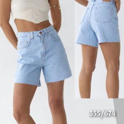 Шорты джинсовые женские DENIM оптом 02617349 355-674-21