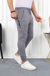 Спортивные штаны мужские БАТАЛ (серый) оптом 76041598 04-91