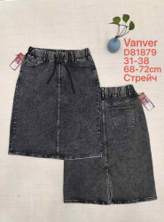 Юбки джинсовые женские VANVER БАТАЛ оптом 28697305 D81879-3