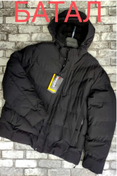 Куртки зимние мужские БАТАЛ на меху (черный) оптом Китай 52713904 01-3