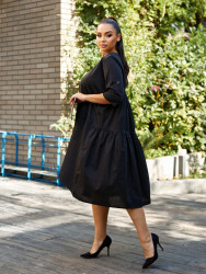 Сукні жіночі БАТАЛ (чорний) оптом 