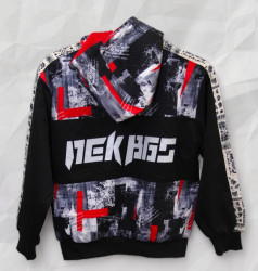 Ветровки подростковые (черный) оптом 92057348 16-3