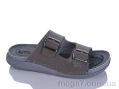 Шлепки, Oscar оптом 01-42 сірий к.