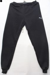 Спортивные штаны мужские БАТАЛ на флисе (черный) оптом 35679814 01-5