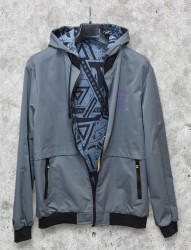 Куртки двусторонние мужские KZXN (серый) оптом 59307628 BL-02-4-42
