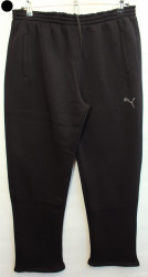 Спортивные штаны мужские БАТАЛ на флисе (black) оптом 76903582 А924-4-13