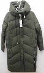 Куртки зимние женские VICTOLEAR БАТАЛ (khaki) оптом 29375016 2140-28