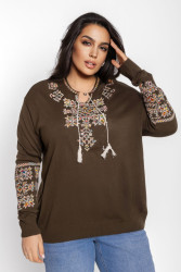 Джемпери вишиті БАТАЛ жіночі оптом