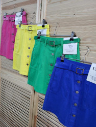 Юбки джинсовые женские (зеленый) оптом 07643195 66-15