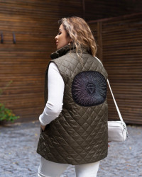 Жилетки жіночі БАТАЛ (khaki) оптом