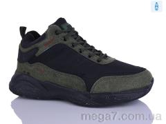 Кроссовки, DeMur оптом 3113 чорний/хакі