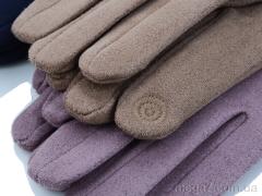 Перчатки, Королева оптом 20-139Ж замша плюш mix