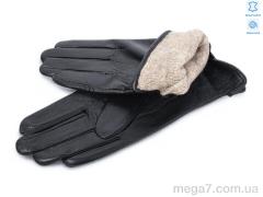 Перчатки, RuBi оптом 5 black шкіра вовна